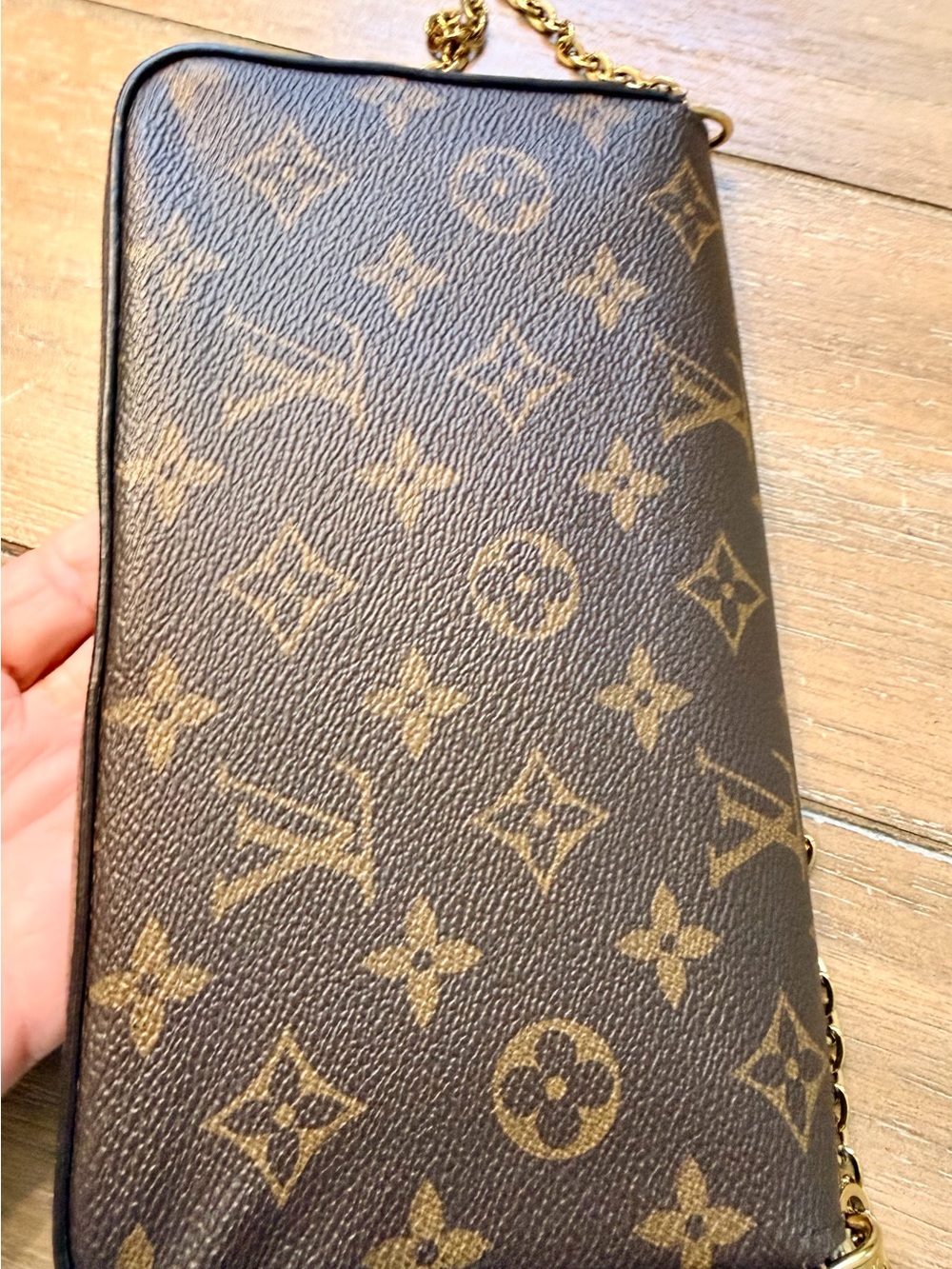 Louis Vuitton Monogram Envelope Wallet with Red Card Holder - Picture 6 of 8